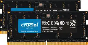Crucial RAM 64GB Kit (2x32GB) DDR5 5600MT/s (or 5200MT/s or 4800MT