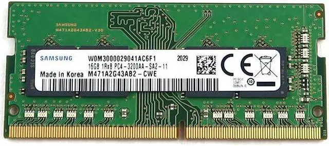 M471A2G43AB2 Samsung 16GB DDR4 PC4-25600 3200MHZ CL22 1.2V Sodimm