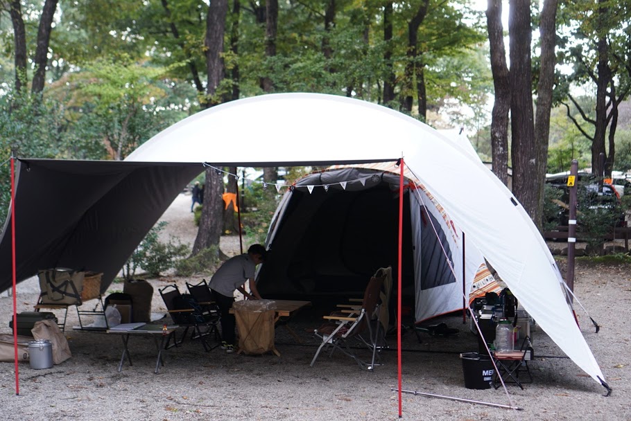なにこの形⁉】OutdoorBase（アウトドアベース）のタープ「スカイペ