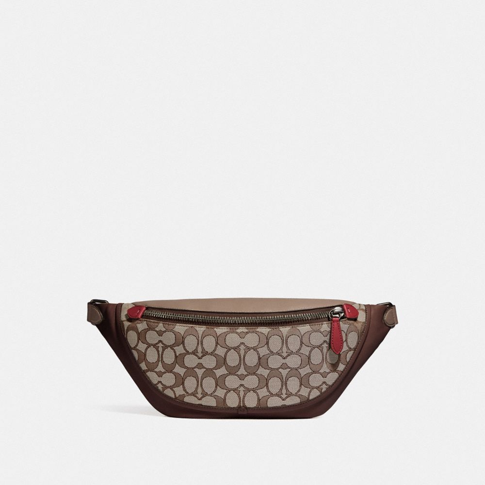 公式】COACH – コーチ | リーグ ベルト バッグ シグネチャー ジャカード