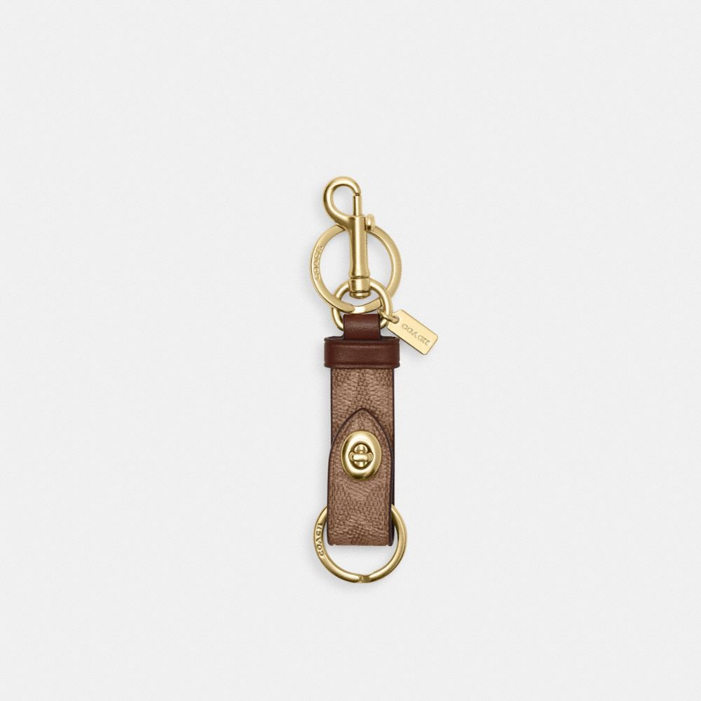 COACH® Outlet | Trigger Snap Bag Charm In Signature Canvas