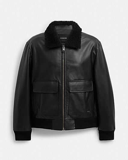 公式】COACH – コーチ | レザー ボンバー ジャケット