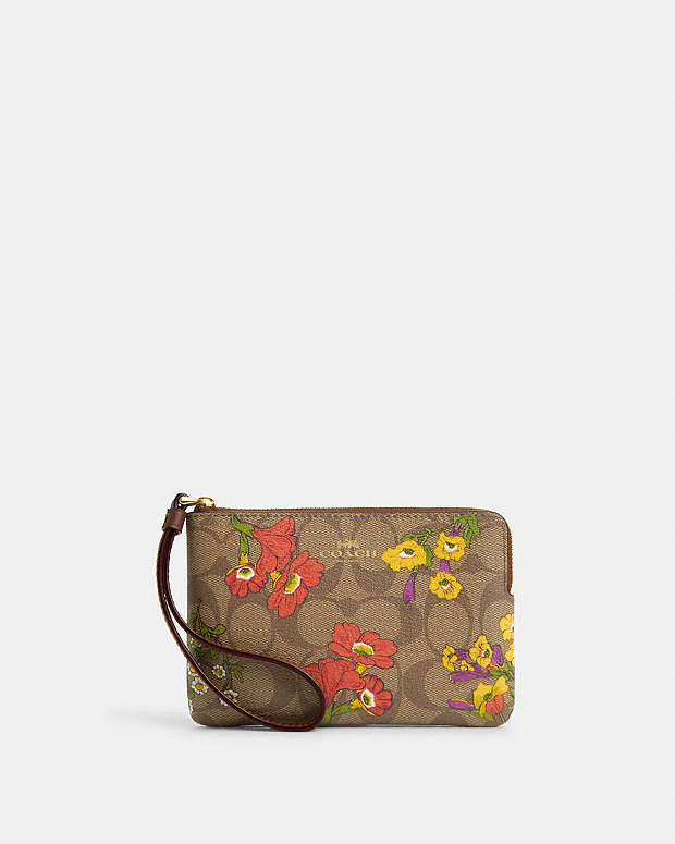 公式】コーチアウトレット | コーナー ジップ リストレット