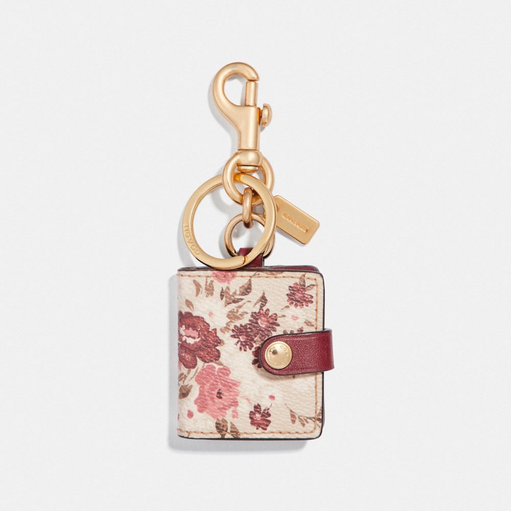 COACH® | Picture Frame Bag Charm With Floral Bundle Print