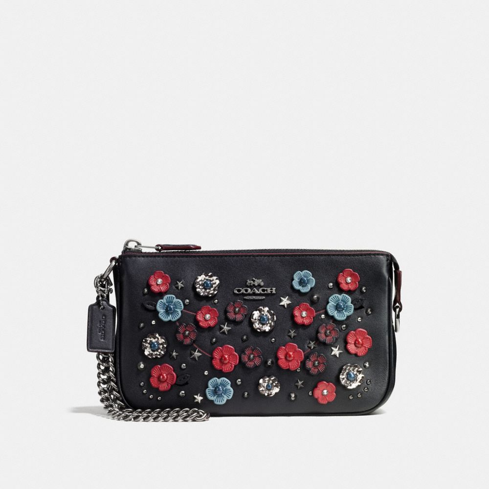 COACH® | Nolita Wristlet 19 With Tea Rose And Snakeskin Detail