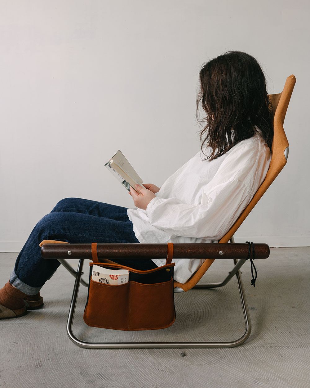 ハンギングベルトポケット イタリアンレザー×帆布【カーブ】cocochi