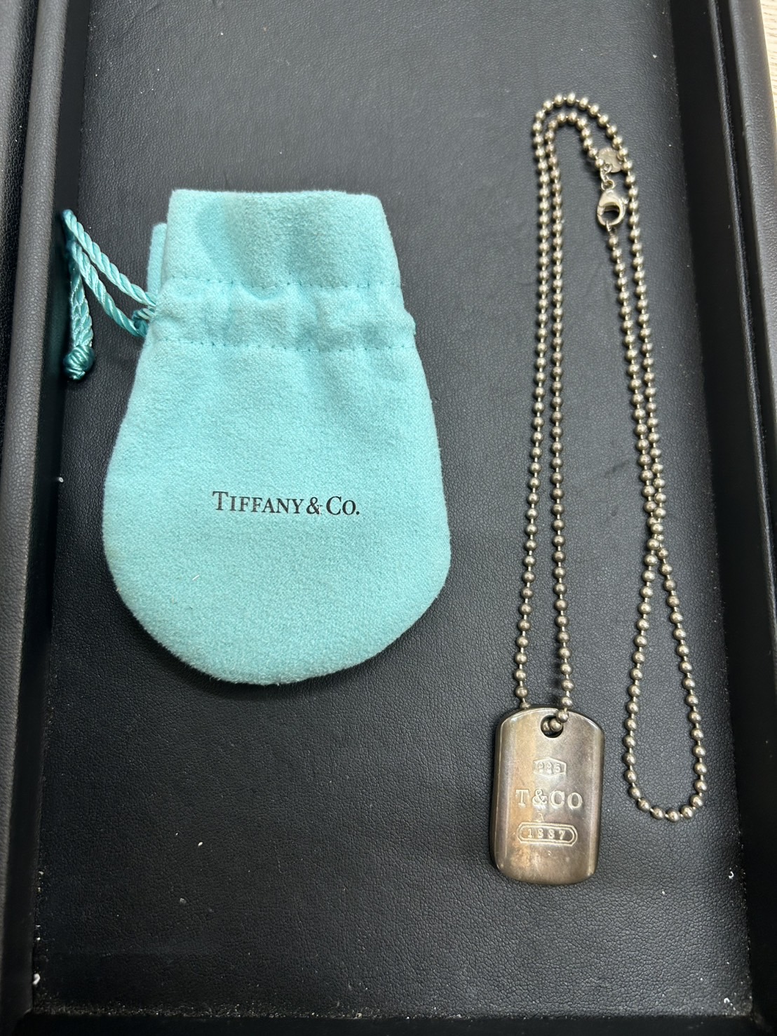 TIFFANY&Co.(ティファニー) 1837 ドッグタグ ロゴ ネックレス シルバー