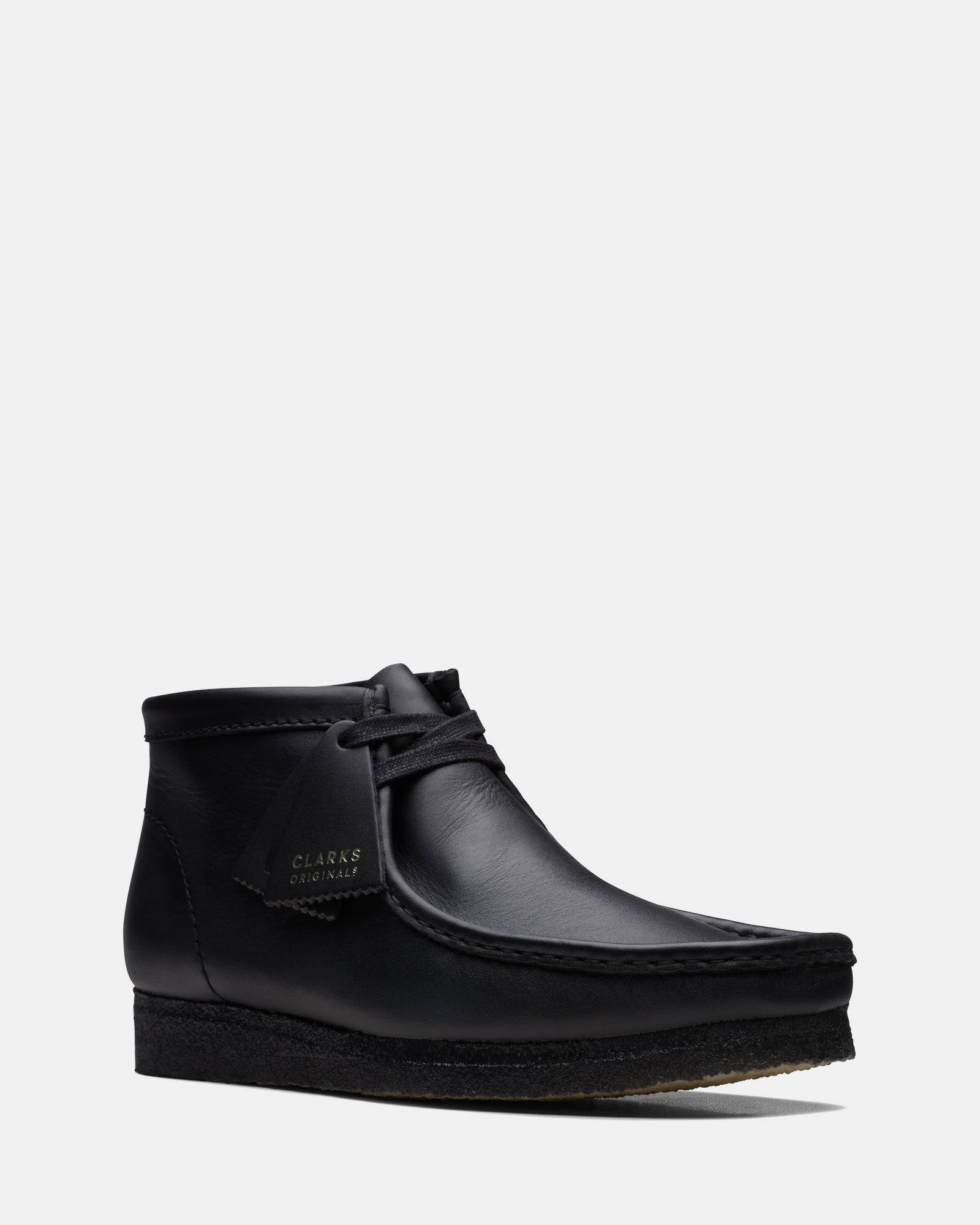 Wallabee Boot (M) Black Leather – Clarks