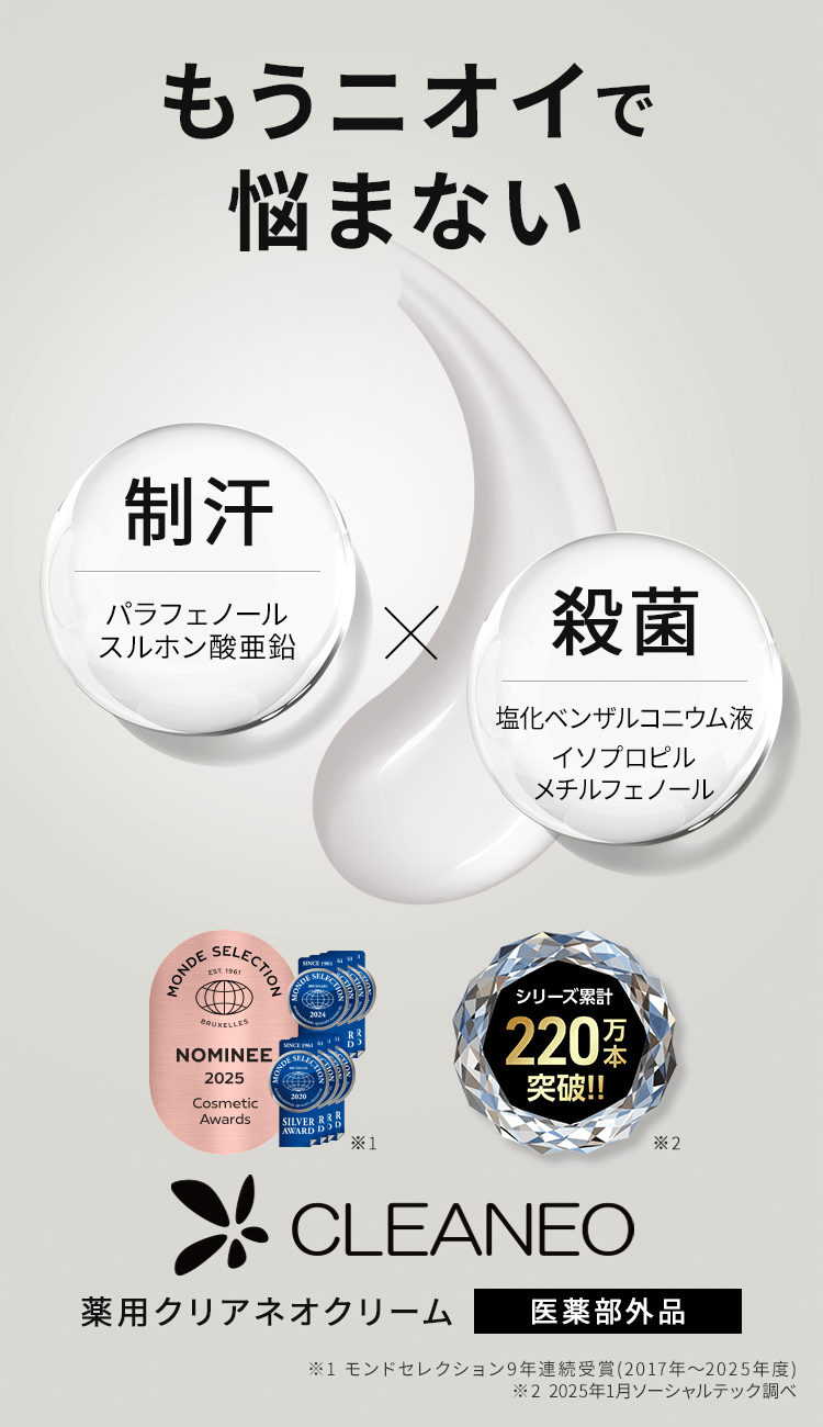 公式】クリアネオ-CLEANEO | ワキガの徹底対策に男女兼用デオドラント