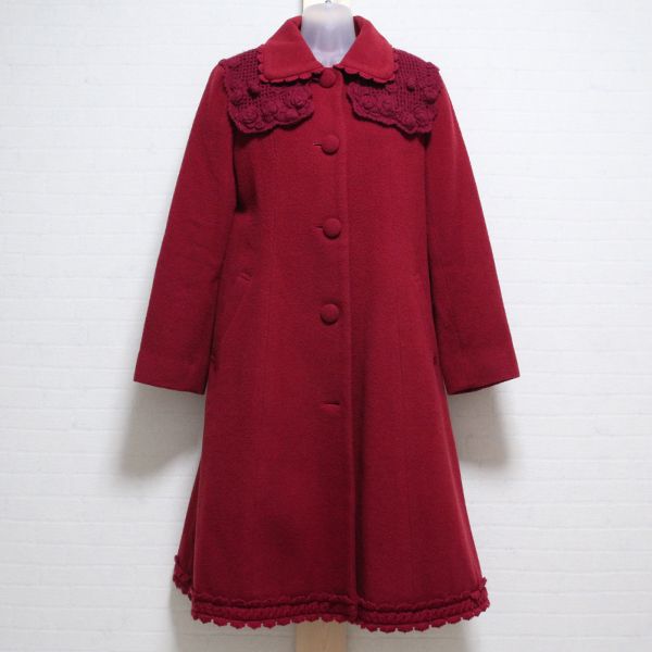 赤ニットモチーフ使いコート - ピンクハウス通販｜リサイクル