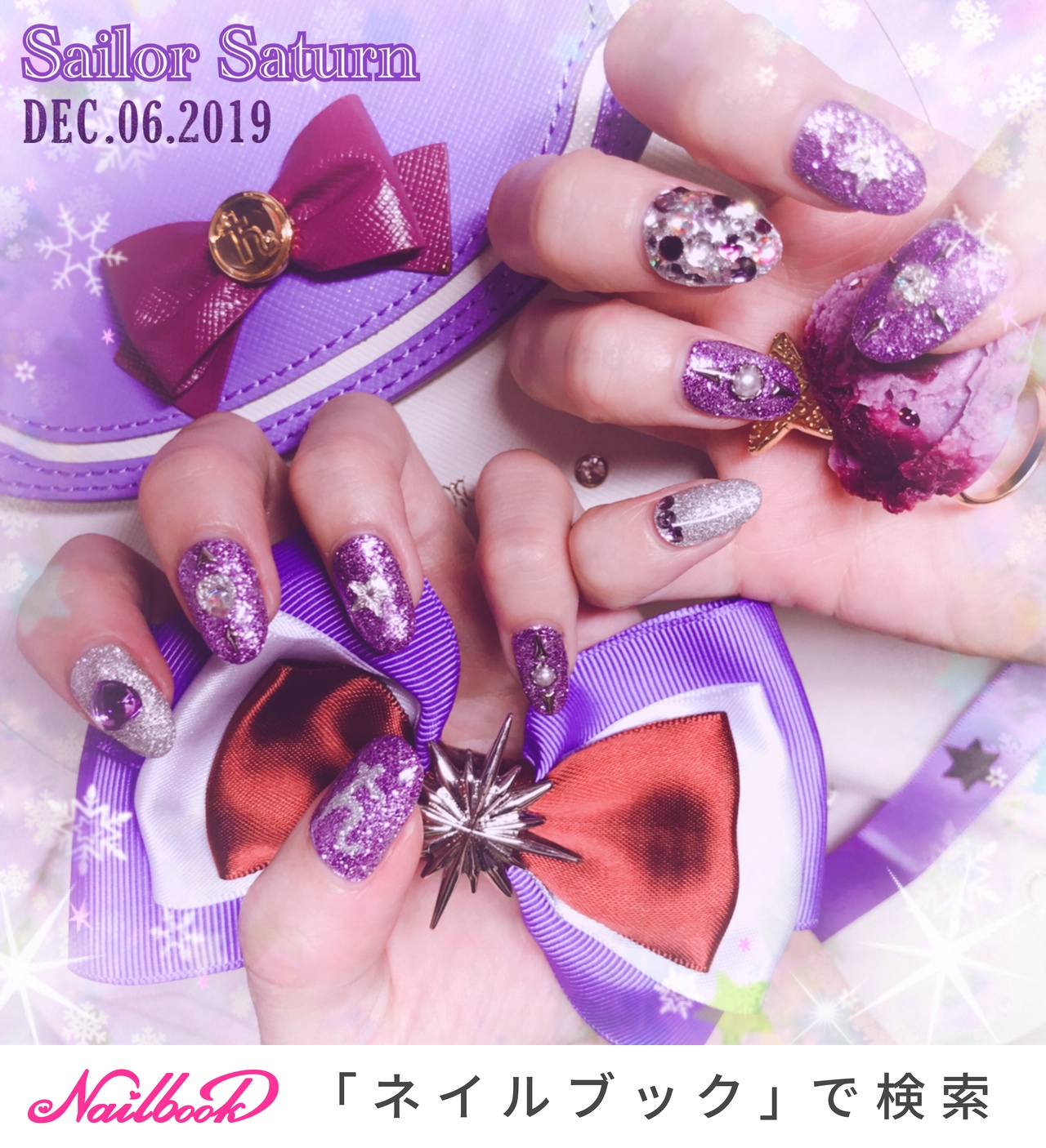 オールシーズン/ハンド/ビジュー/ラメ/痛ネイル - Mai Kurodaのネイル