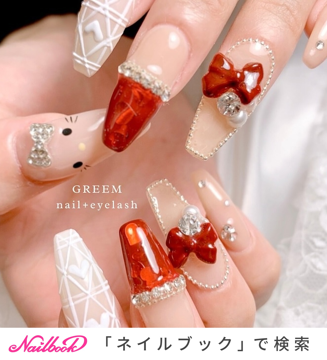 人気順｜レッド(赤)/#DIORネイルのネイルデザイン｜ネイルブック