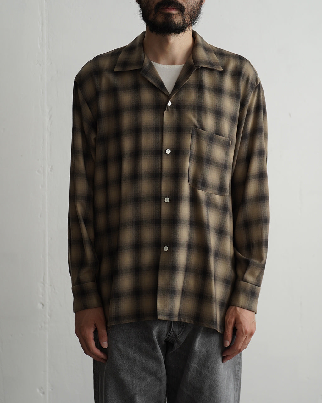 Kaptain Sunshine キャプテンサンシャイン ウール オンブレチェック