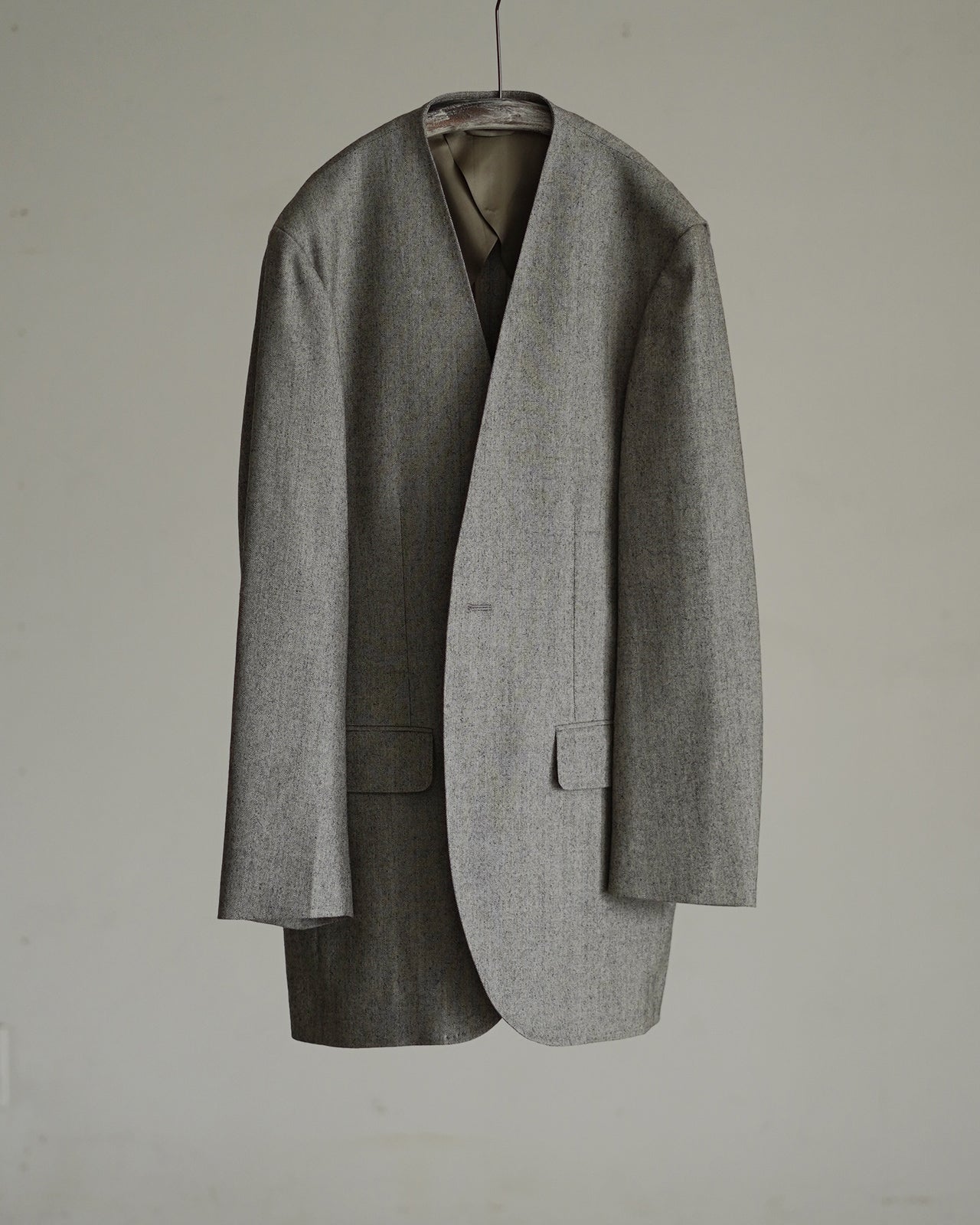 RAINMAKER レインメーカー ノーカラー ロングジャケット メンズ NO