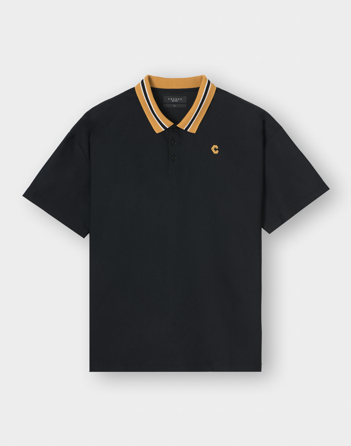 CRONOS BLACK COOL TRIM POLO【BLACK】