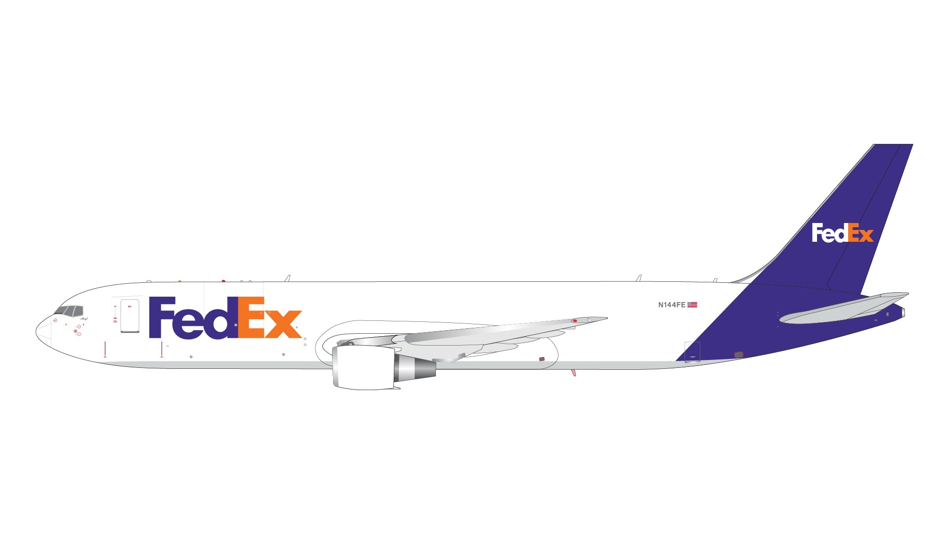 G2FDX1377 GEMINI 200 FedEx / フェデックス B767-300ERF N144FE