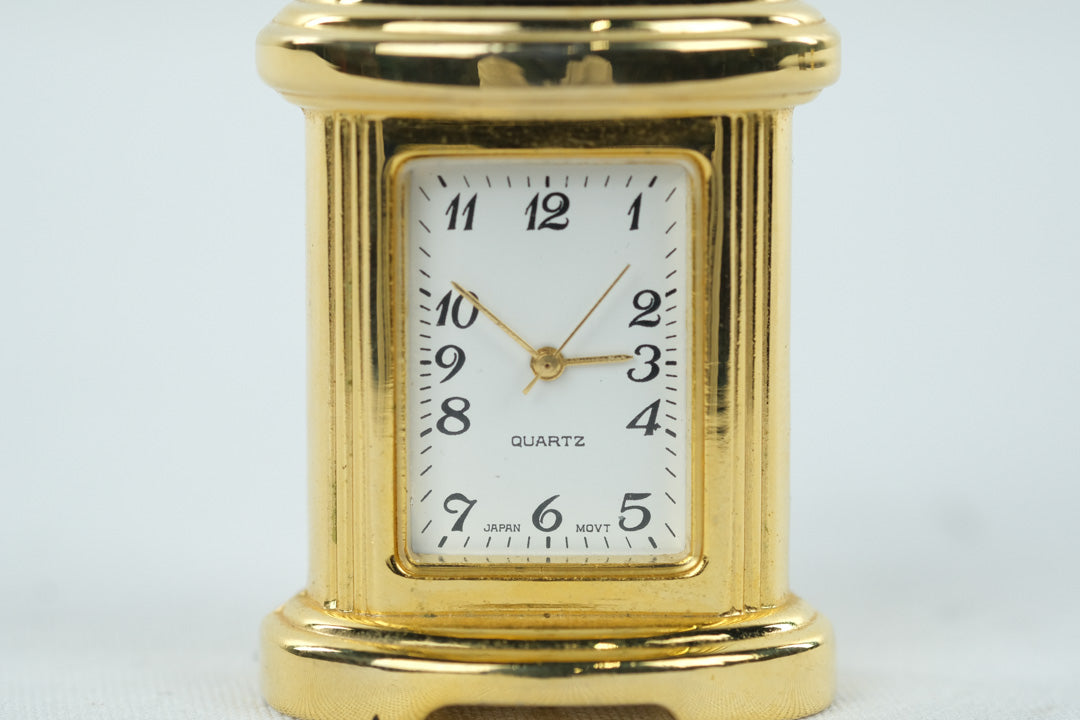 Miniature Gold Quartz Clock – Craze Furniture and Antiques