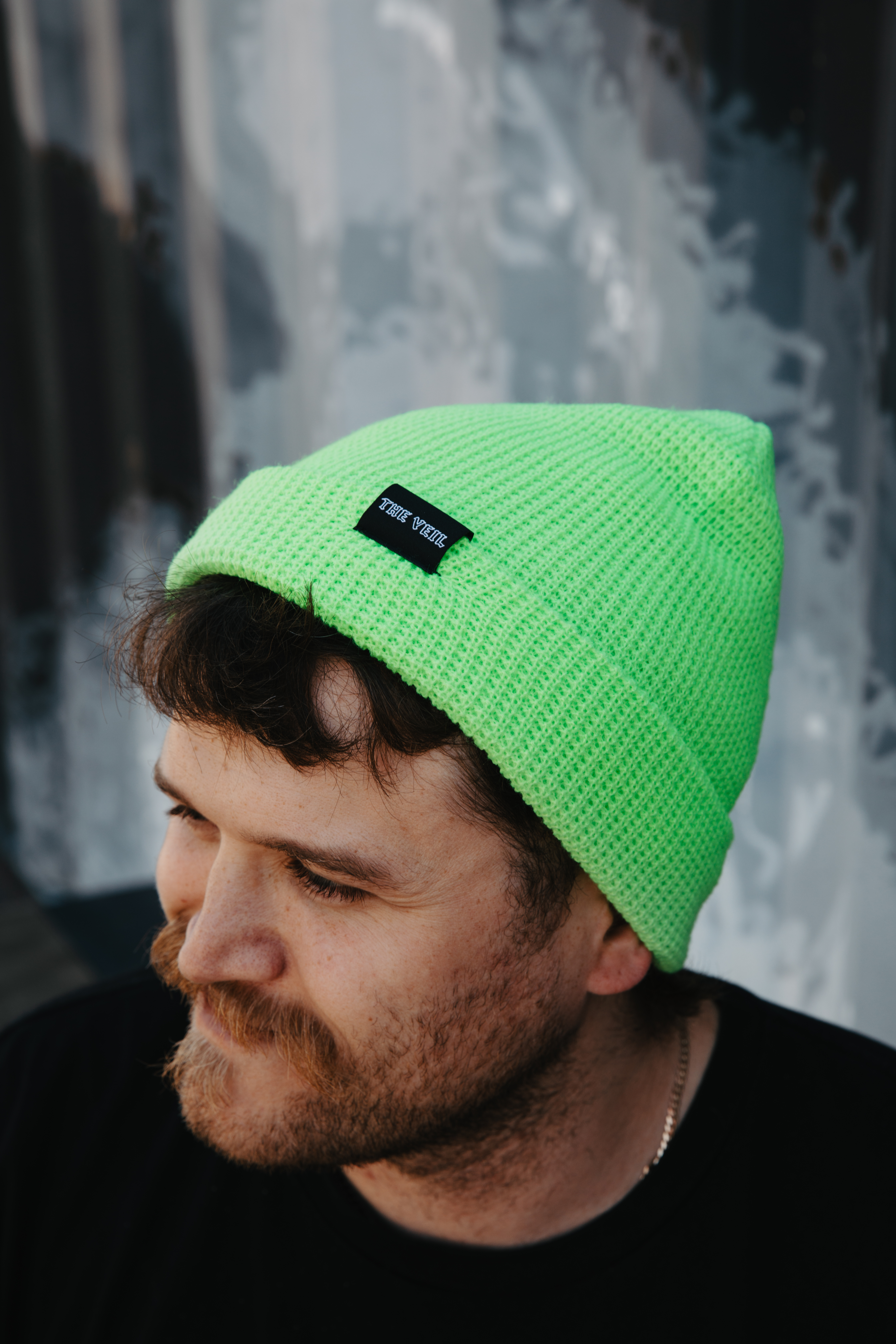 Neon Green Knit Beanie | The Veil Brewing Online Shop