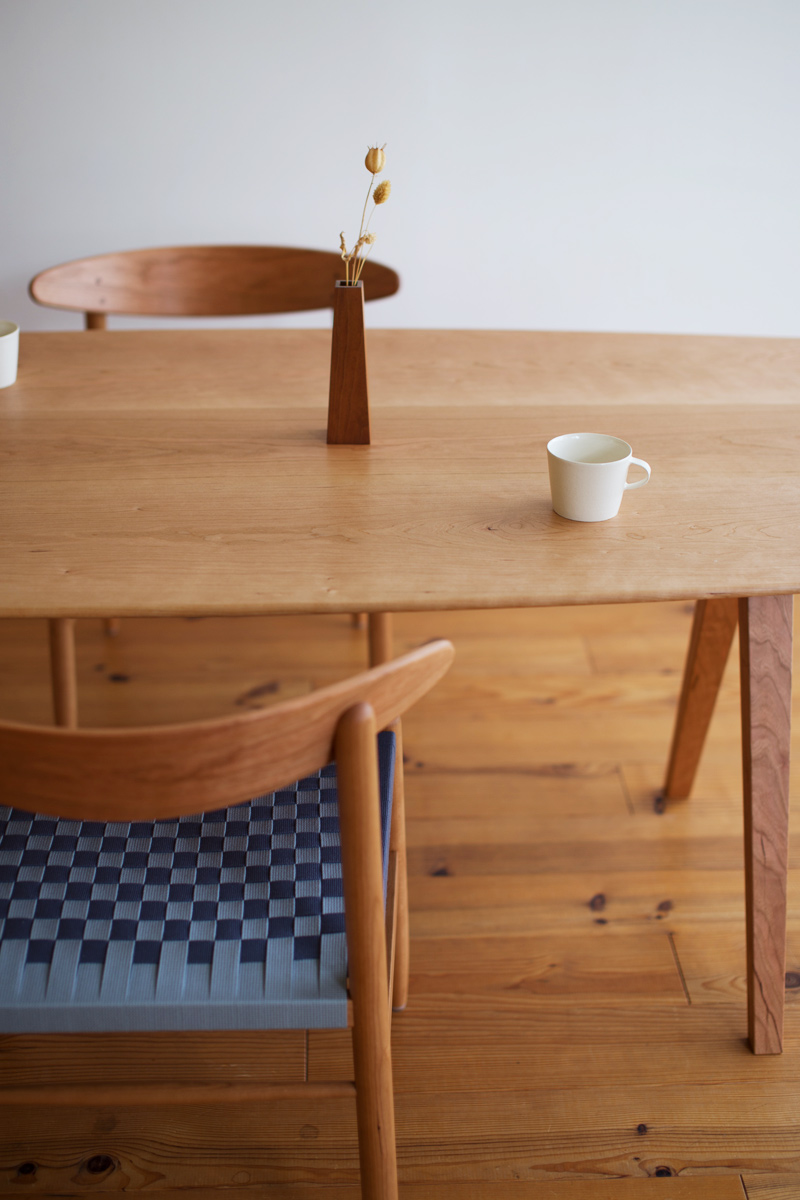 チェリーのダイニングテーブル5263納品事例・T-225 家具工房クラポ