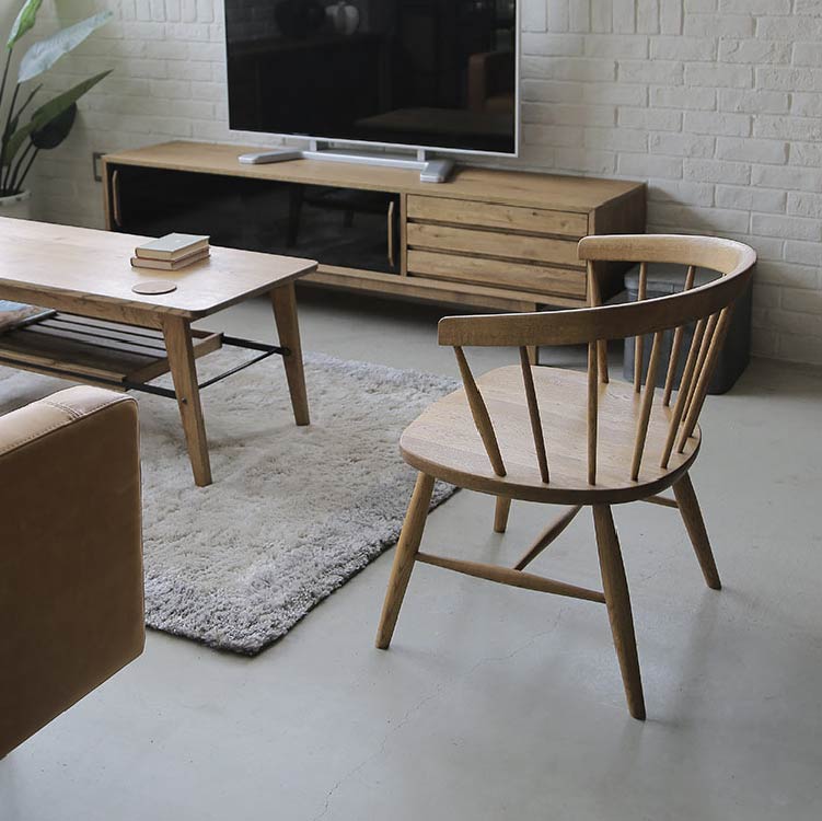 マルケッシュ ダイニングチェア 関家具 肘付き オイル仕上げ