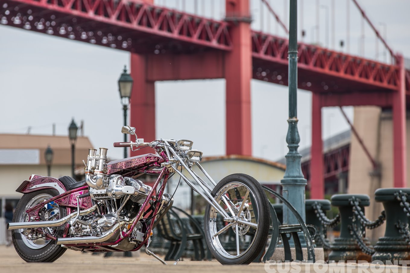 ハーレー ディガースタイルのスーパーチャージャー・インディアン