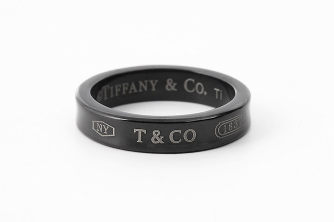 送料無料】 ティファニーTIFFANY & Co. 1837 チタン ナロー リング
