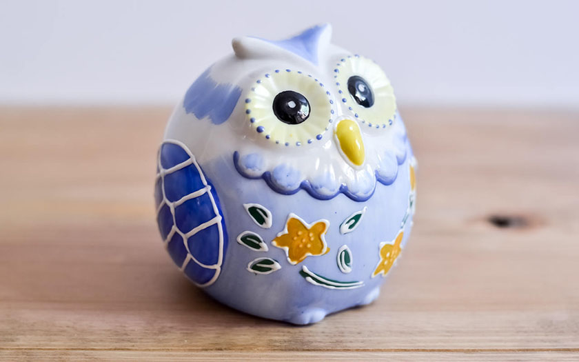 送料無料】 仲良しふくろう 盛 2.5号 ペア 化粧箱入り / 梟 フクロウ