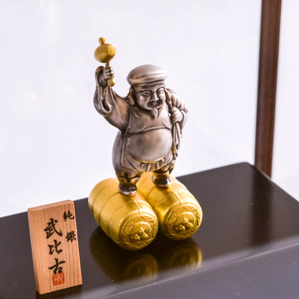 送料無料】 銀製 大黒天 35g / 武比古 恵比寿 大黒 宝船 置物 幸運