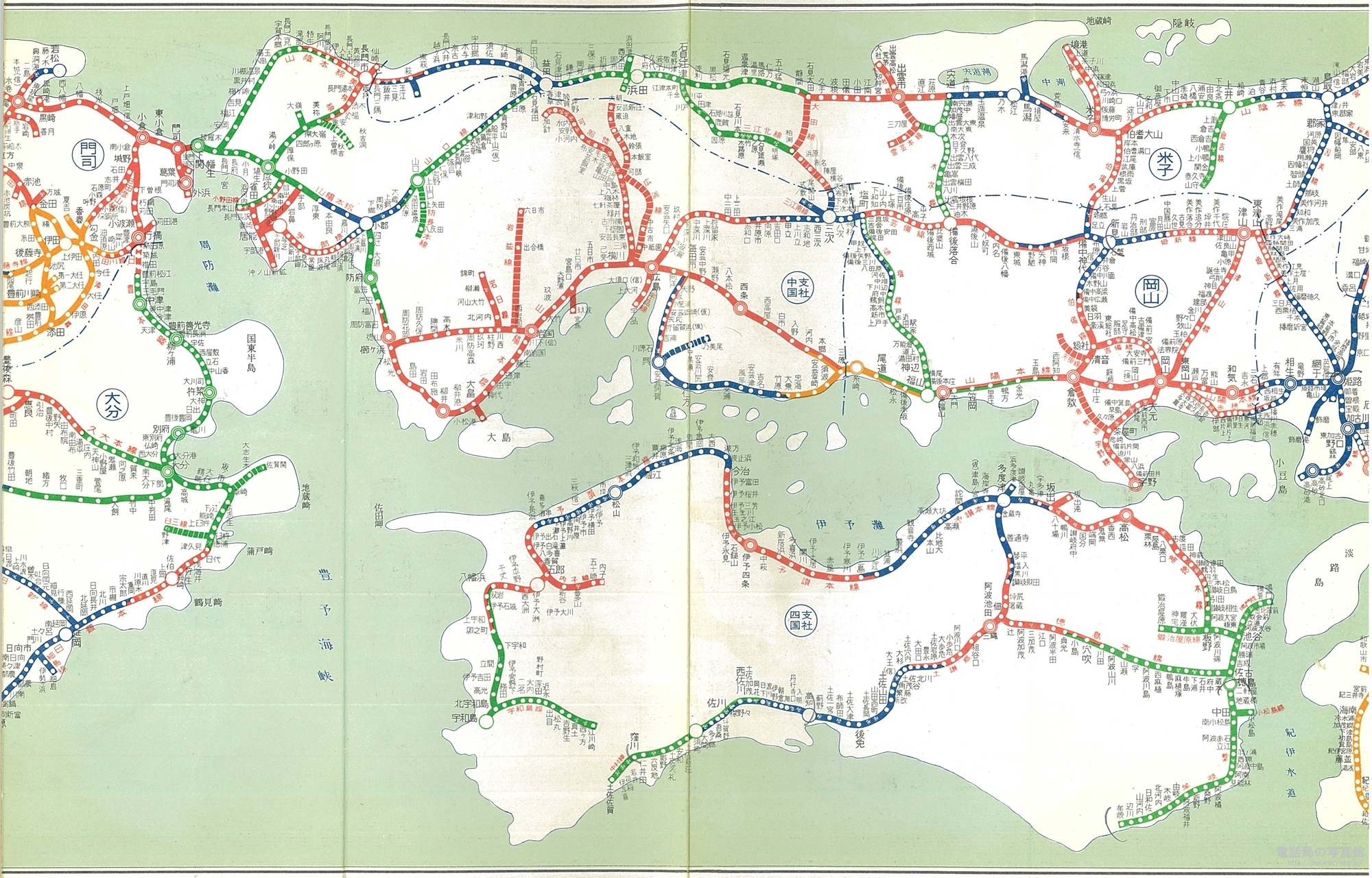 鉄道電話交換系統図｜日本国有鉄道電気局