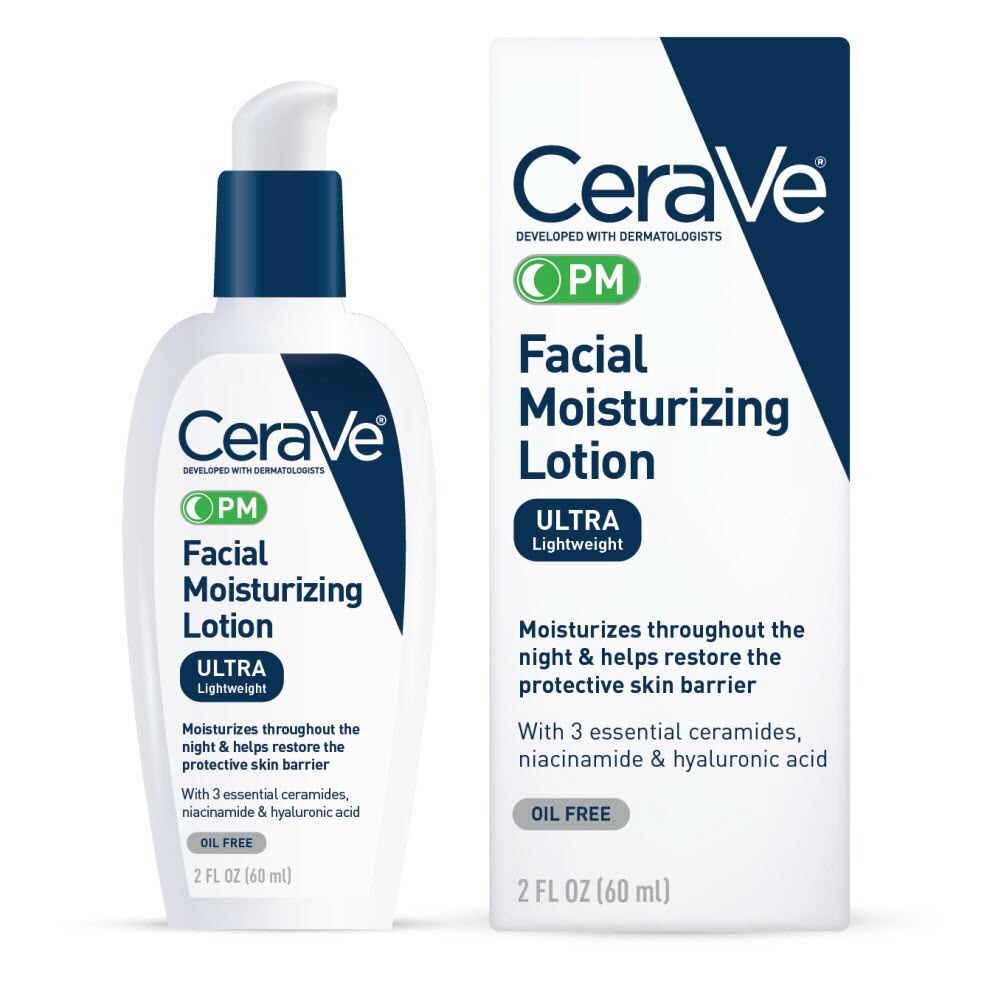 CeraVe PM Facial Moisturizing Lotion | Dermy Doc Box