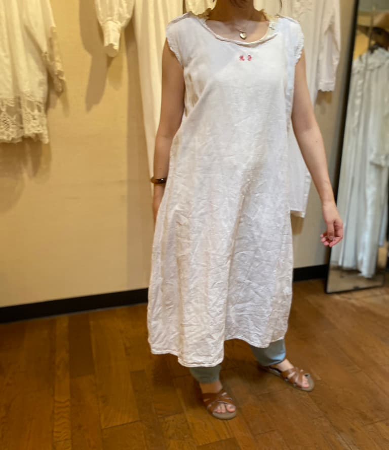 フランスアンティークリネンワンピース