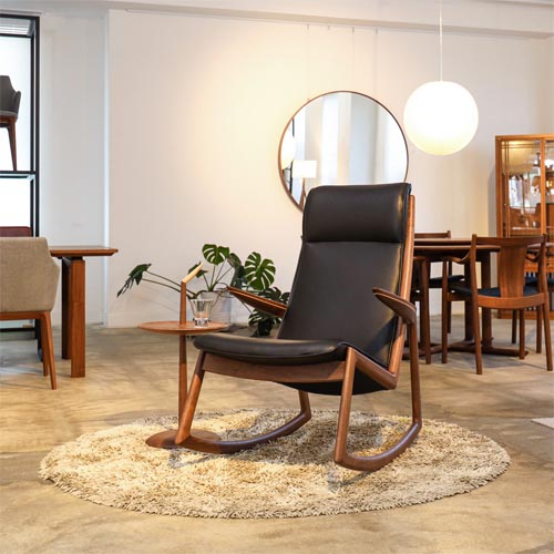 飛騨家具 nissin 日進木工 N メビウス ロッキングチェア 国産家具 無垢