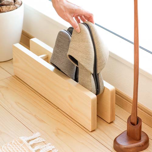 各地の名工房 kochi コチ スリッパラック 国産クラフト 木製 スリッパ