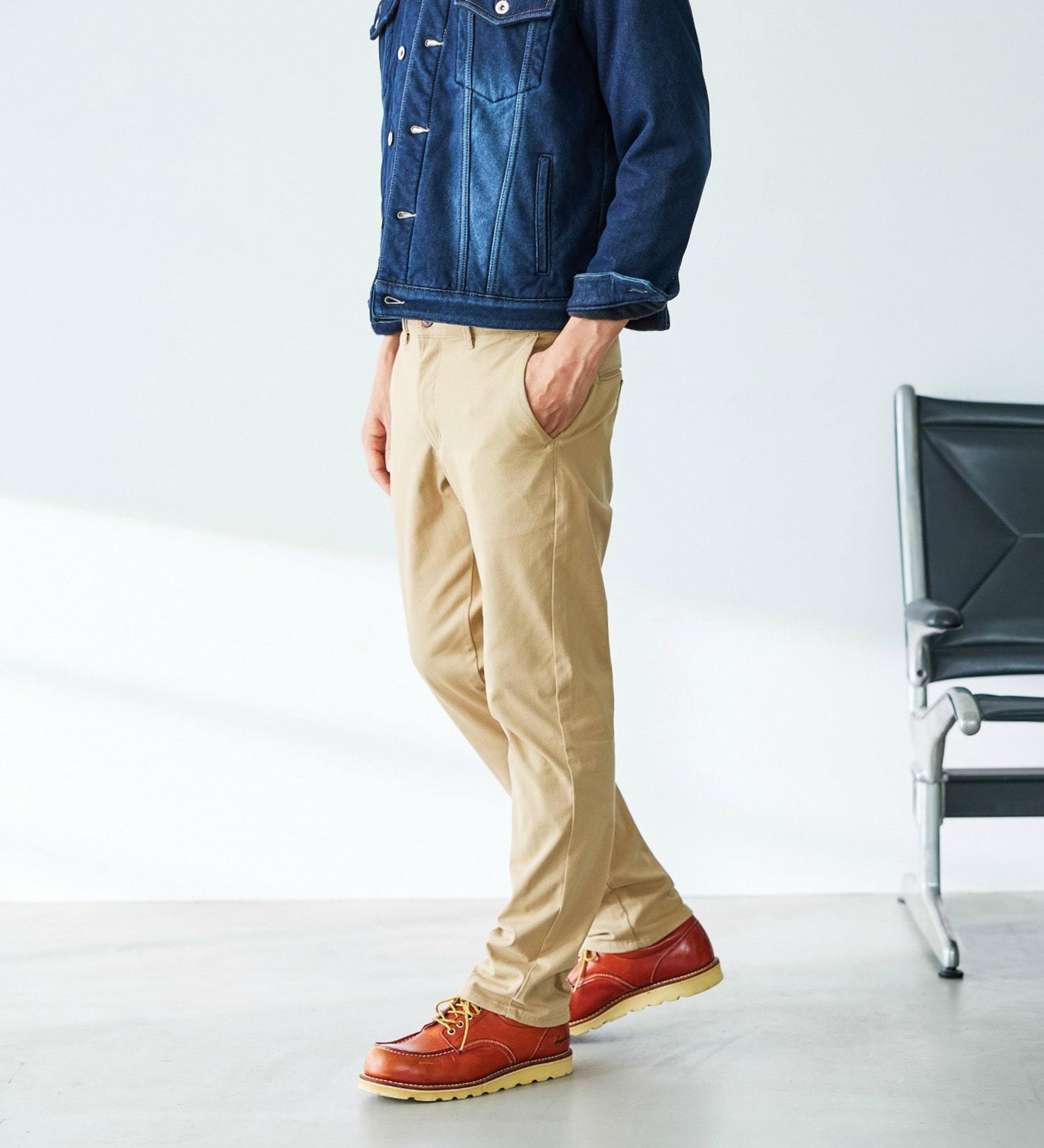 試着対象】【裾上げ無料】ジャージーズ チノ ストレート ニット素材