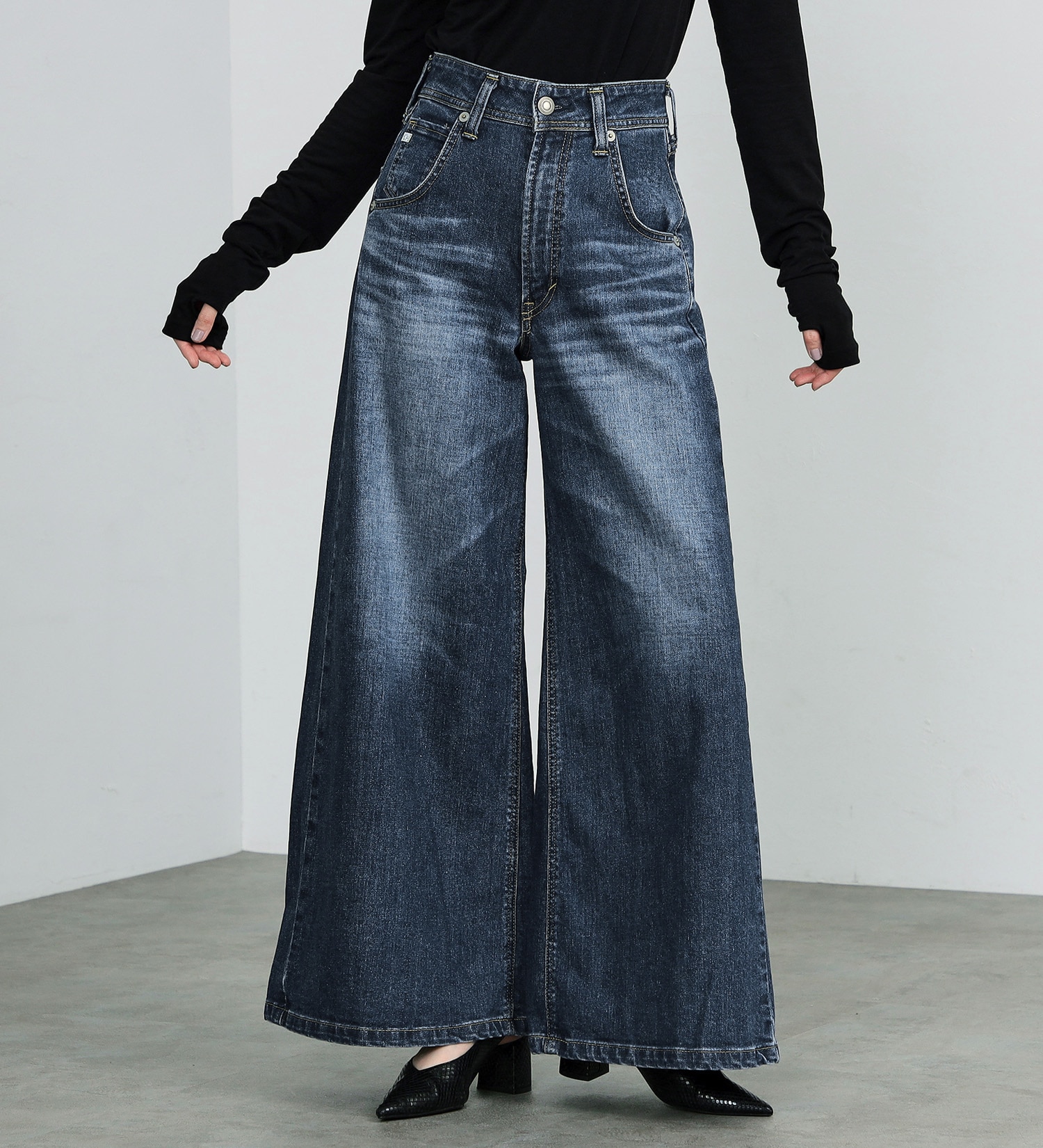 試着対象】SOMETHING LISA スーパーワイドパンツ|SOMETHING|サムシング