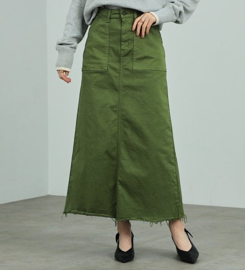 期間限定SALE】SOMETHING ベイカーロングスカート|SOMETHING|サムシング