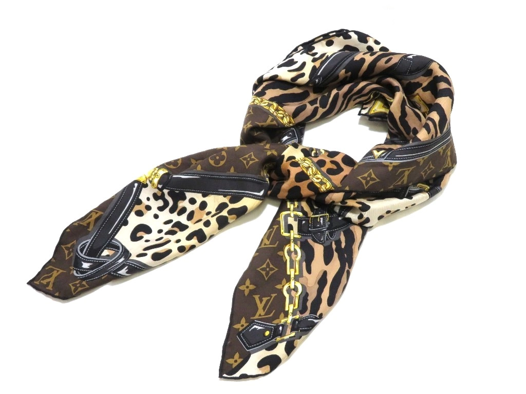 Louis Vuitton レオパード柄 シルクスカーフ 楽天市場】LOUIS VUITTON