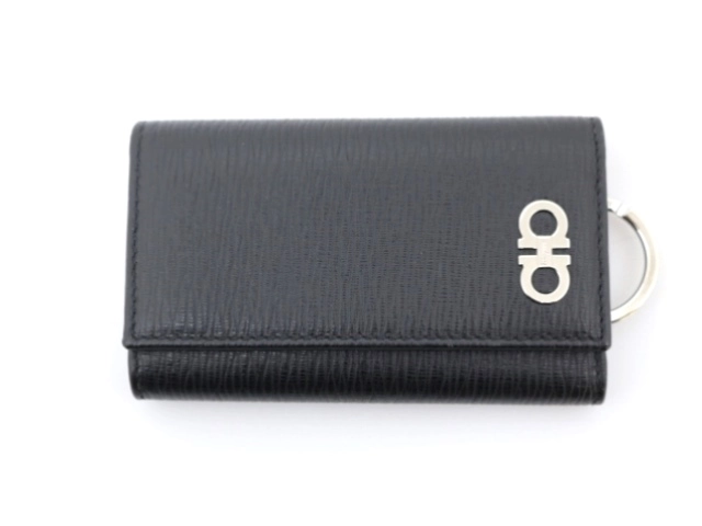 フェラガモ・6連キーケース・ガンチーノクリップ・ダークブルー 日本