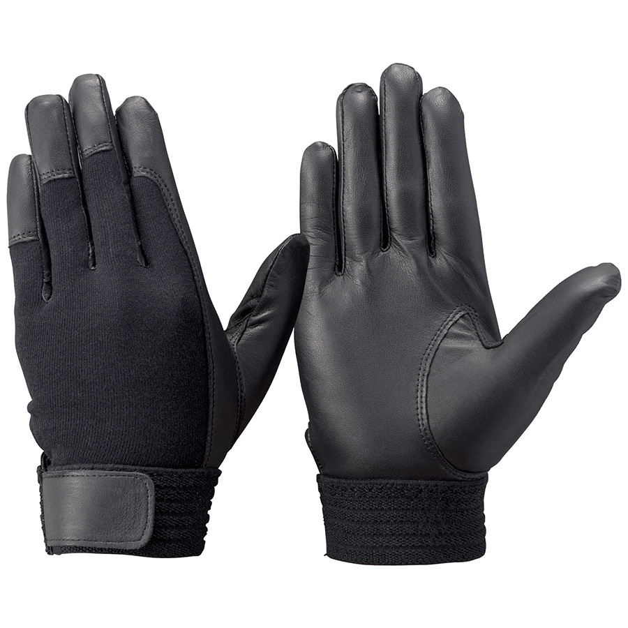 トンボレックス 羊革製手袋 RS－601BK 薄手・甲ニット仕様