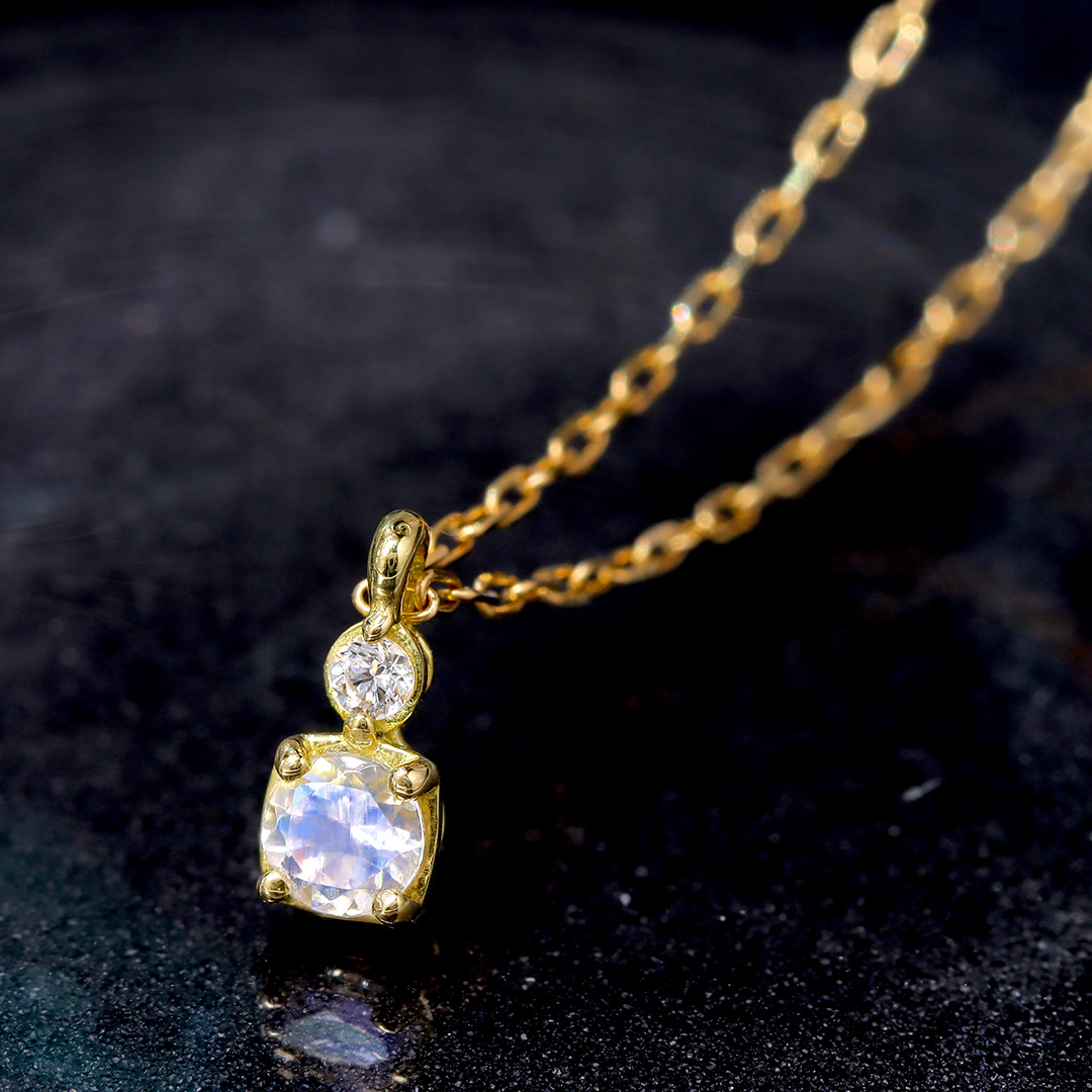 ビズー公式】【即日発送】ロイヤルブルームーンストーン×ダイヤモンド