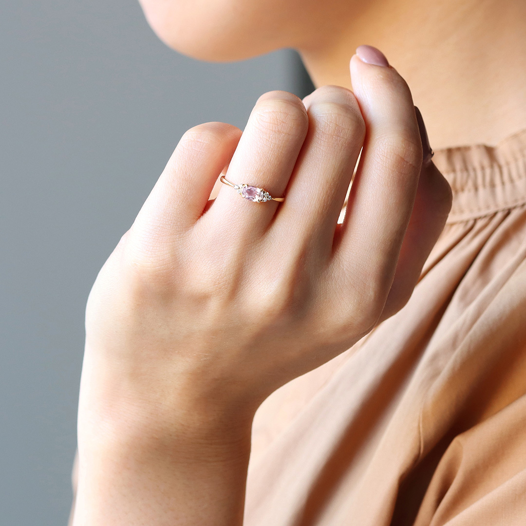 ビズー公式】アメトリン×ダイヤモンド K18/K10/PTリング・フラヴィ