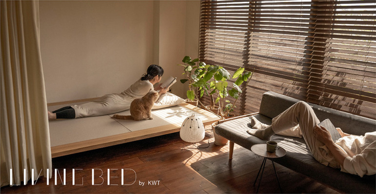大！！】建築家二人暮らし LIVING BED セミダブル×和紙畳 建築家二人