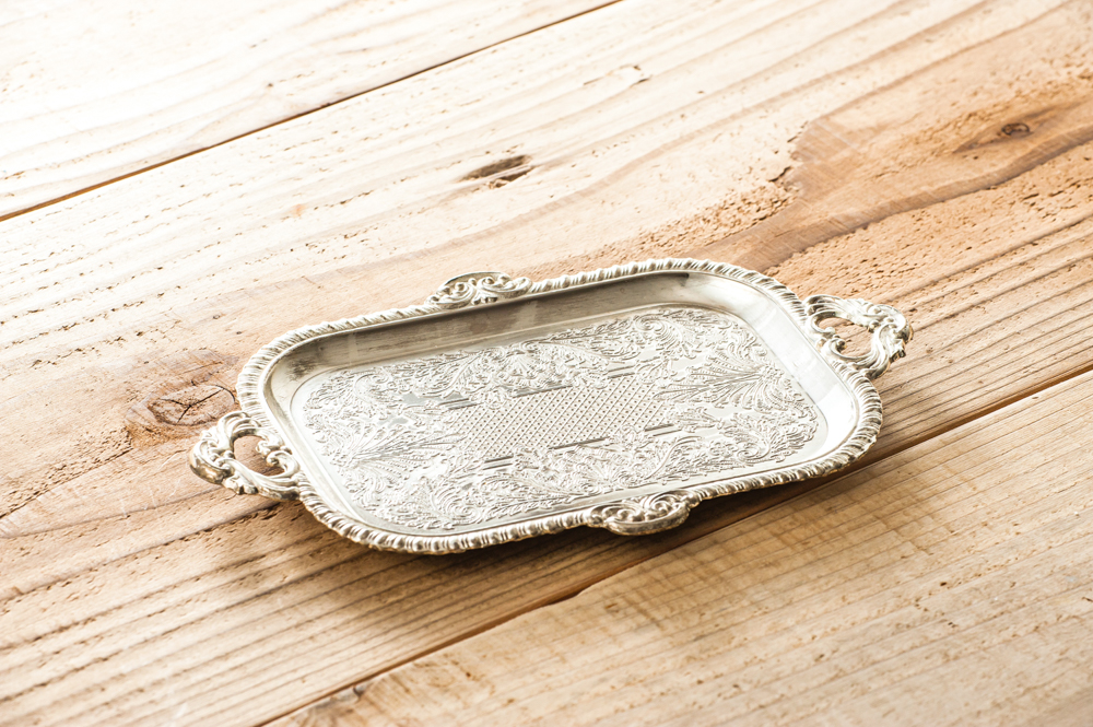 未使用　純銀七宝砂糖器＆トレイセット　銀食器　レトロ　ビンテージ　希少 kireispot_si383