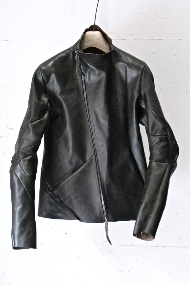 DIS-LJ-01-SV-SC. Distortion Leather Jacket. LEON EMANUEL BLANCK
