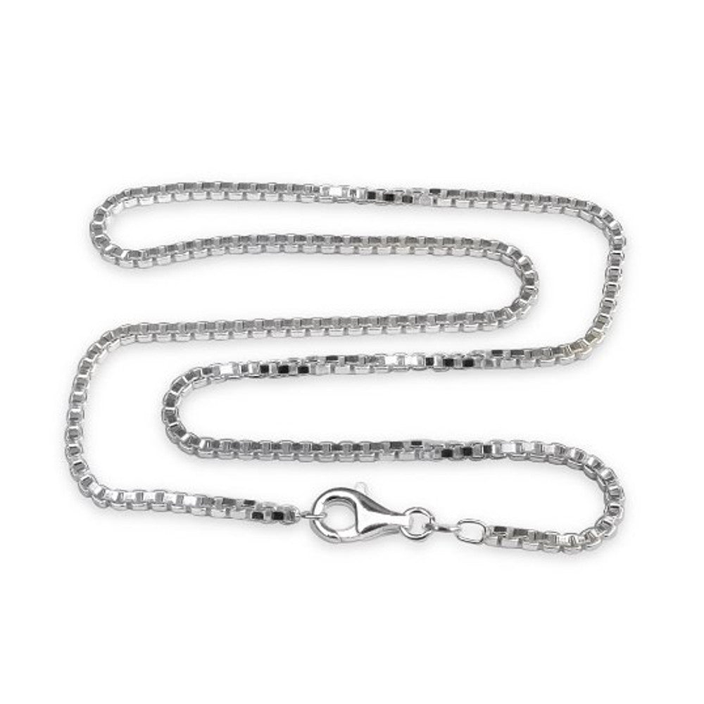 2.5mm Venetian Box Chain Necklace with Extra Durable Finish