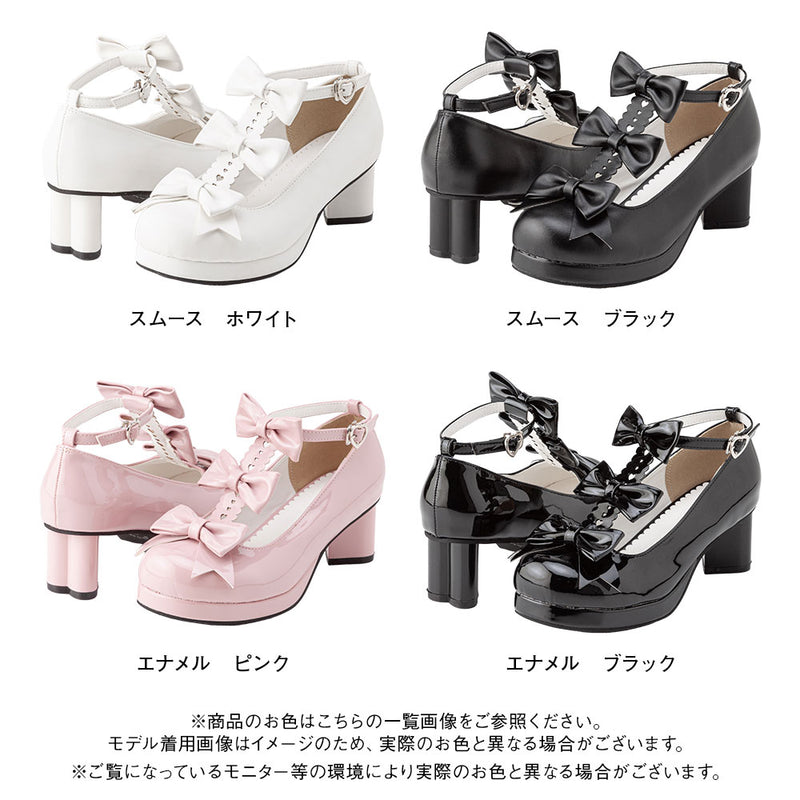 ハートヒールトリプルリボンシューズ – レディースファッション通販の