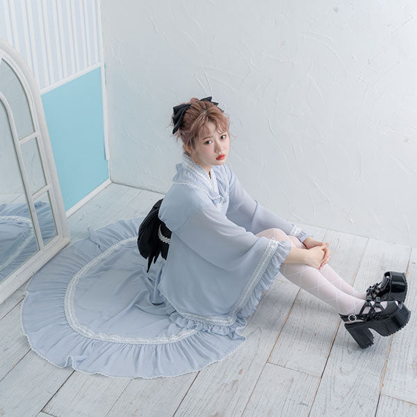 はしごレースフリルロリータセットアップ浴衣 – レディース