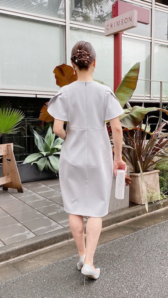 YOKOCHAN ヨーコチャン 半袖パール（水色）ドレス | 結婚式