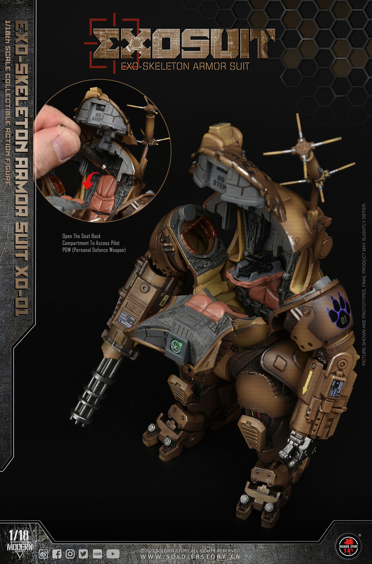 สั่งจอง]SoldierStory SSE001 1/18 : EXO-Skeleton Armor Suit XO-01