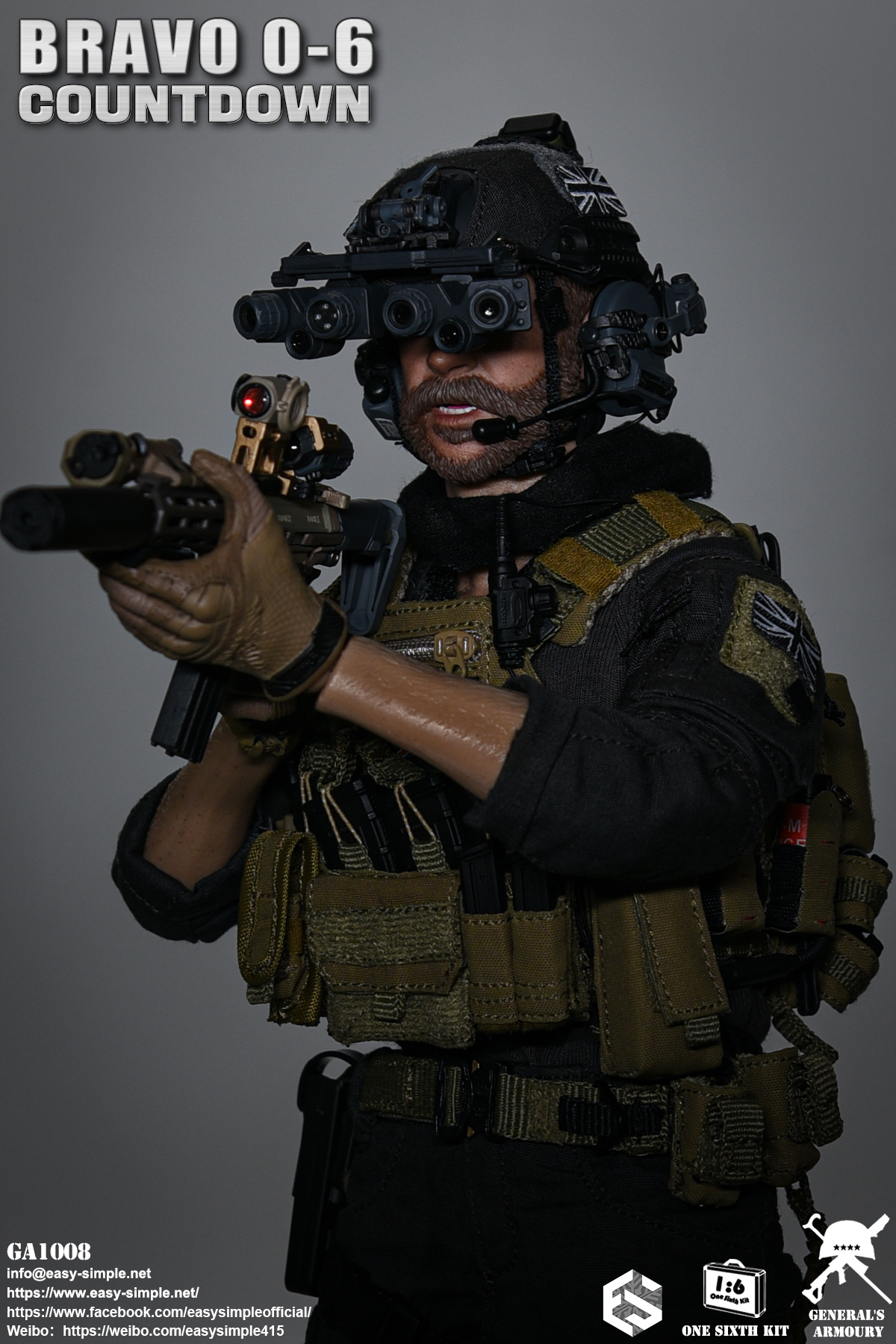 สั่งจอง] General's Armoury GA1008 1/6 : Bravo 0-6 Countdown